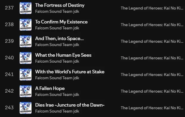 Insane stretch of final chapter OST